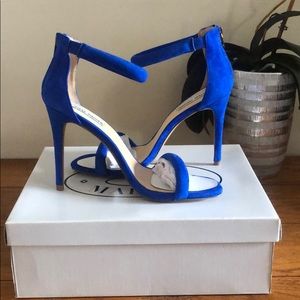 Blue suede sandals